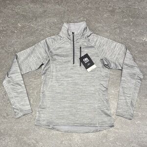 Outdoor Research Women’s Vigor Grid Fleece Quarter Zip Grey Heather Medium NWT